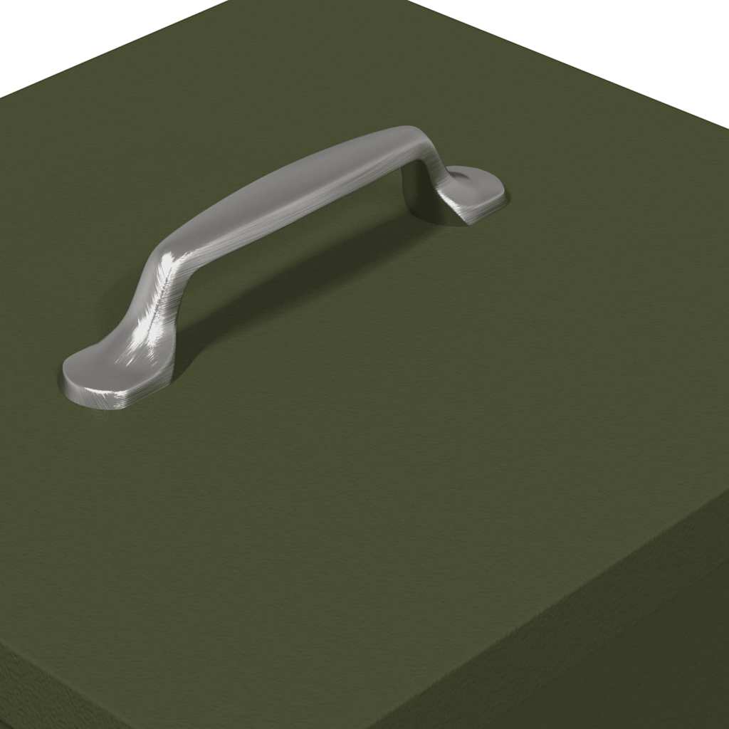 Mangiatore a Pedale per Pollo Verde oliva 25 x 42 x 40 cm 874688