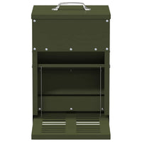 Mangiatore a Pedale per Pollo Verde oliva 25 x 42 x 40 cm 874688