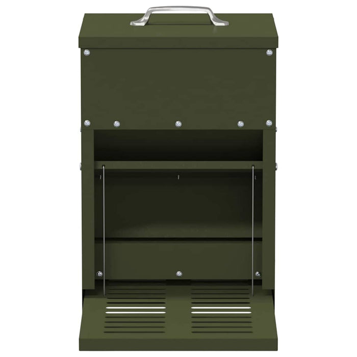 Mangiatore a Pedale per Pollo Verde oliva 25 x 42 x 40 cm 874688