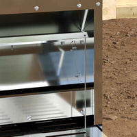 Mangiatore a Pedale per Pollo Argento 25 x 42 x 40 cm 874689