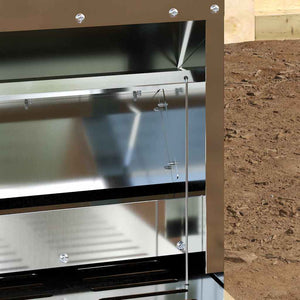 Mangiatore a Pedale per Pollo Argento 25 x 42 x 40 cm 874689