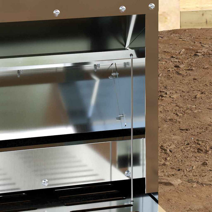 Mangiatore a Pedale per Pollo Argento 25 x 42 x 40 cm 874689