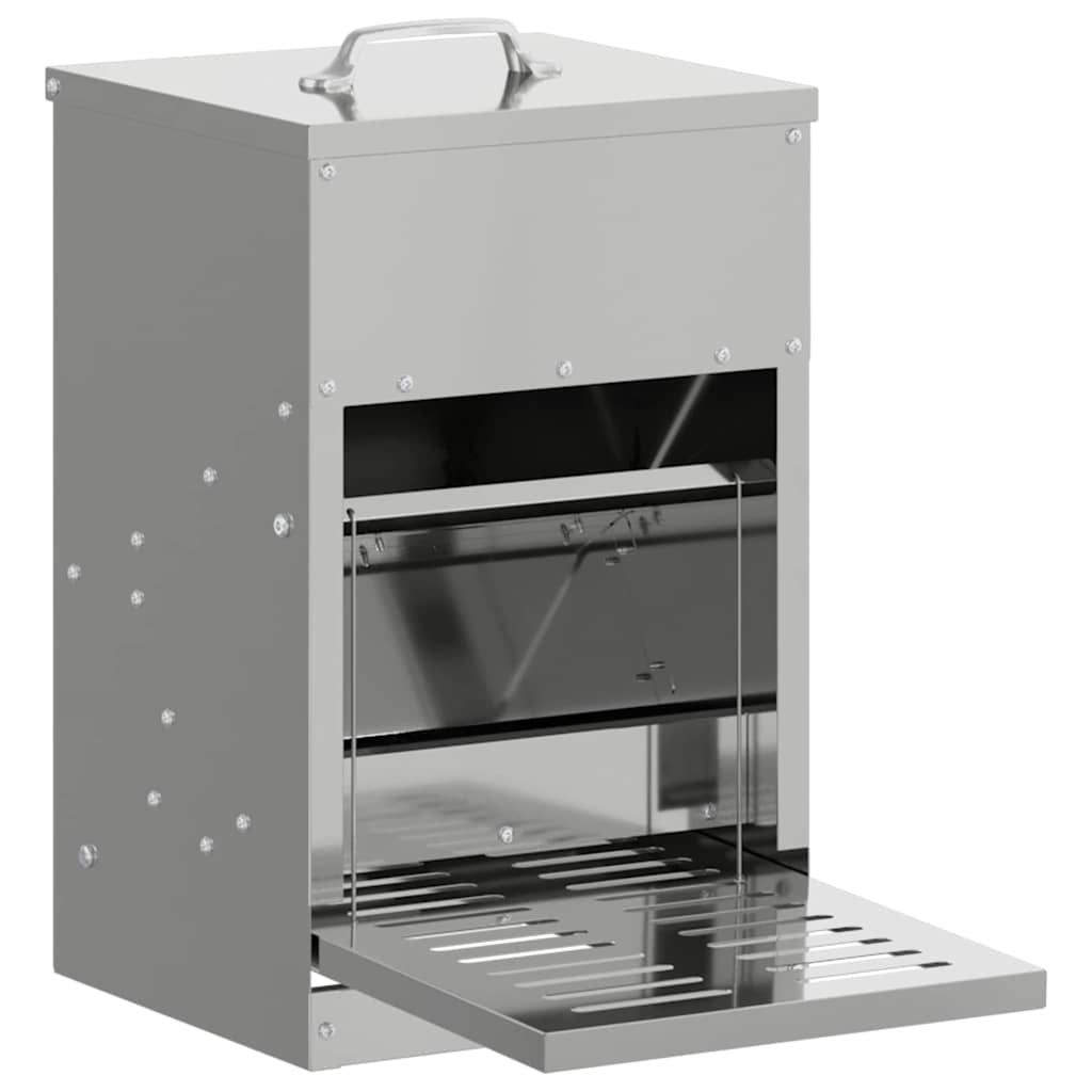 Mangiatore a Pedale per Pollo Argento 25 x 42 x 40 cm 874689