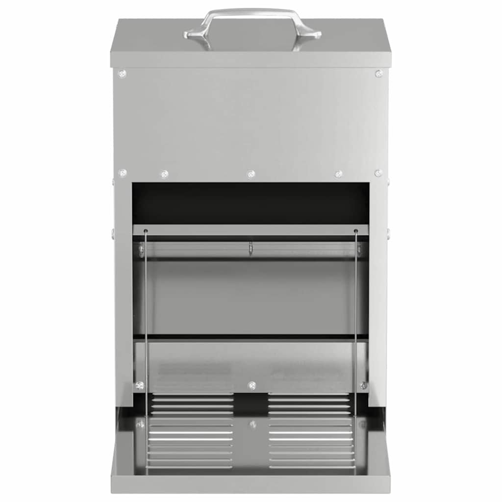 Mangiatore a Pedale per Pollo Argento 25 x 42 x 40 cm 874689