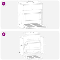 Mangiatore a Pedale per Pollo Nero 25 x 42 x 40 cm 874690