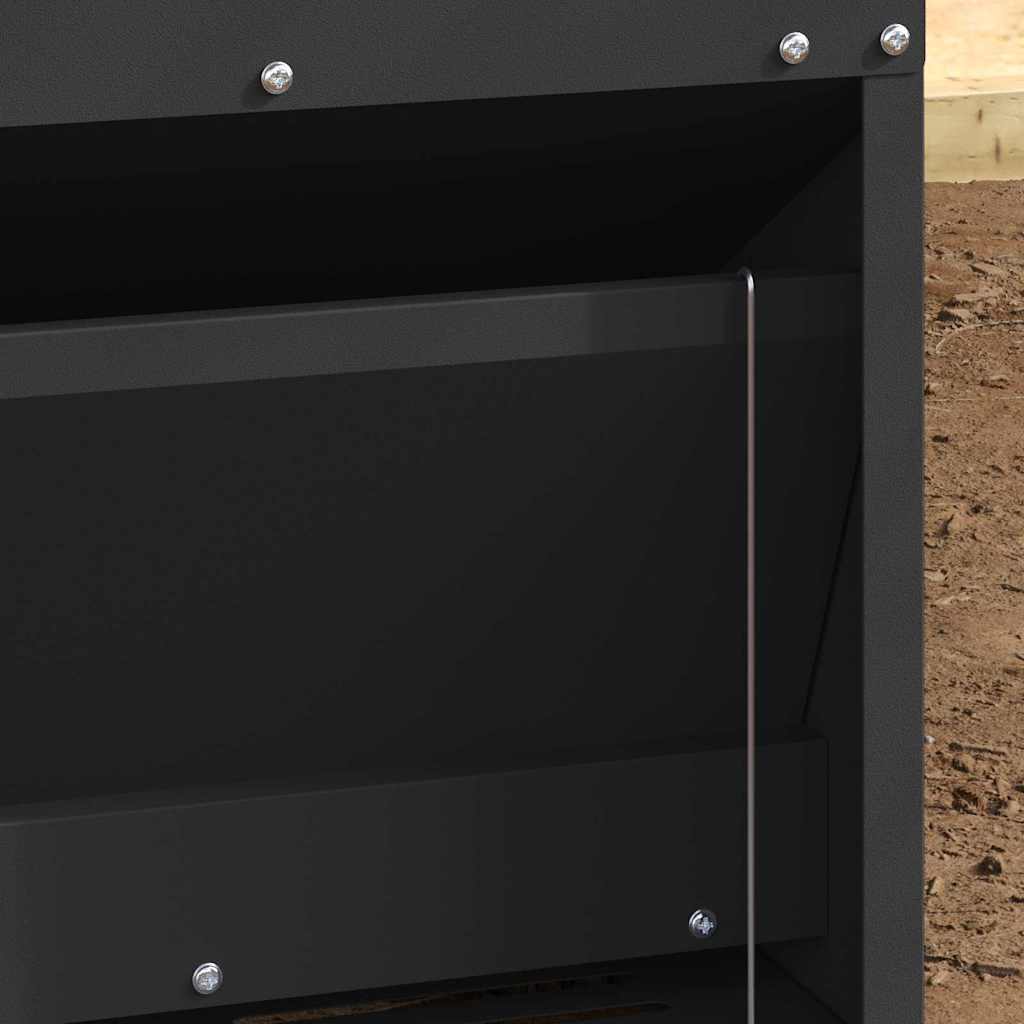 Mangiatore a Pedale per Pollo Nero 25 x 42 x 40 cm 874690