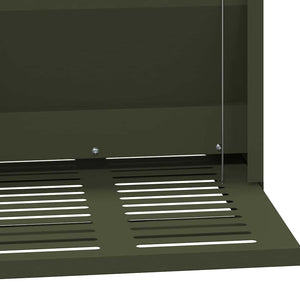 Mangiatore a Pedale per Pollo Verde oliva 25 x 42 x 40 cm 874691