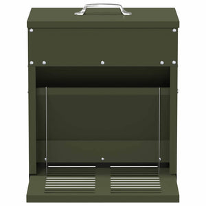 Mangiatore a Pedale per Pollo Verde oliva 25 x 42 x 40 cm 874691