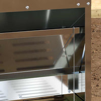 Mangiatore a Pedale per Pollo Argento 25 x 42 x 40 cm 874692