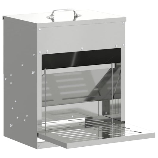 Mangiatore a Pedale per Pollo Argento 25 x 42 x 40 cm 874692