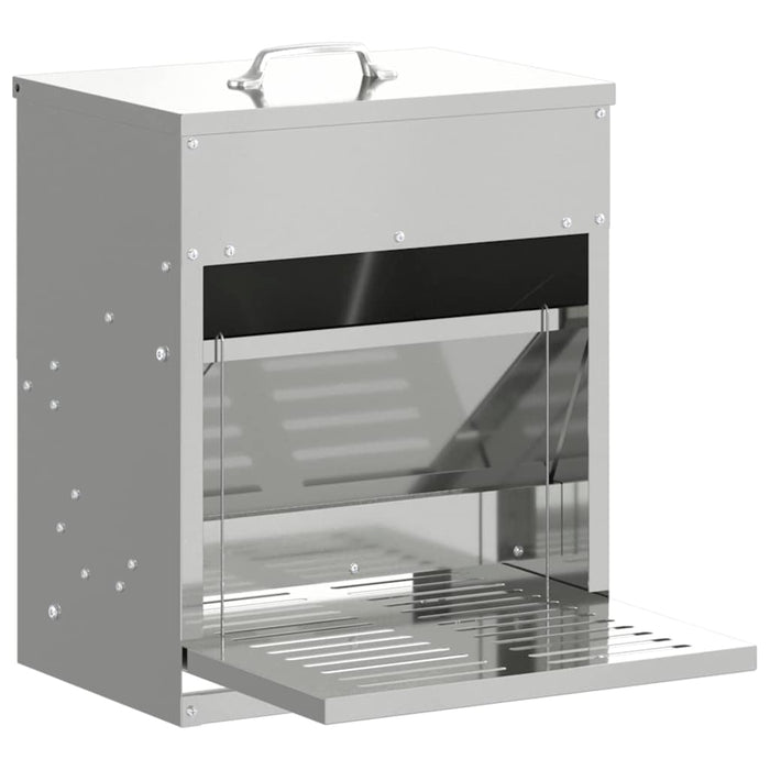 Mangiatore a Pedale per Pollo Argento 25 x 42 x 40 cm 874692