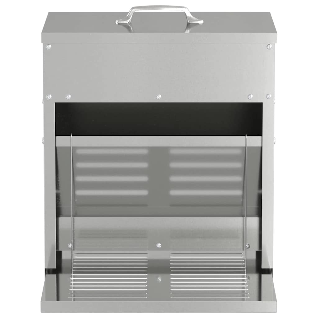 Mangiatore a Pedale per Pollo Argento 25 x 42 x 40 cm 874692