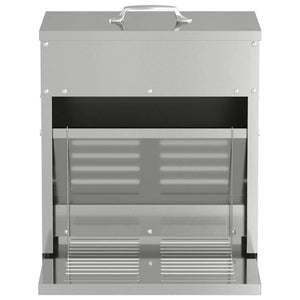 Mangiatore a Pedale per Pollo Argento 25 x 42 x 40 cm 874692