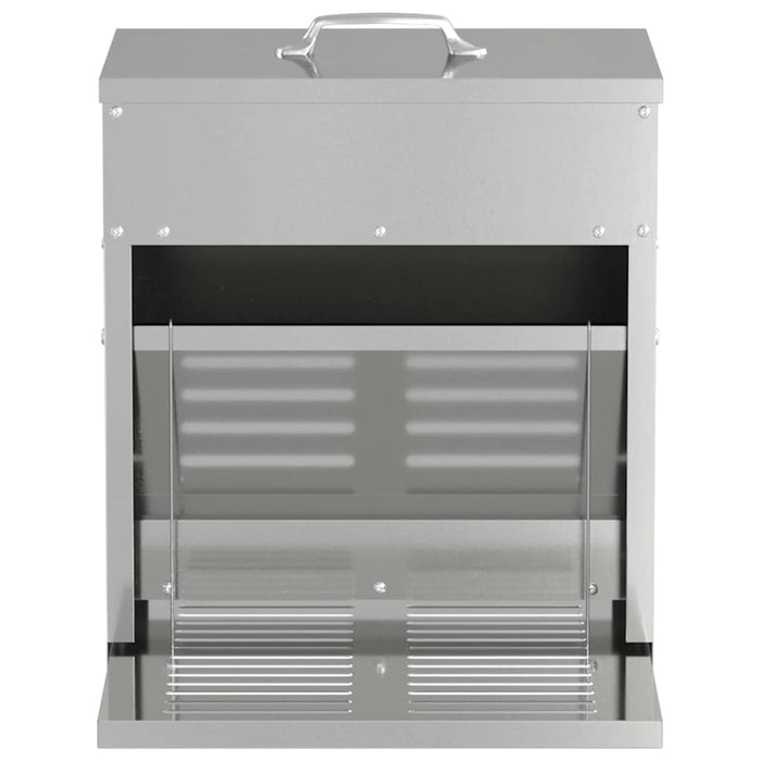 Mangiatore a Pedale per Pollo Argento 25 x 42 x 40 cm 874692