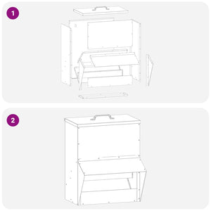 Feeder per pollo Nero 20 x 25 x 35 cm Acciaio laminato a freddo 874693