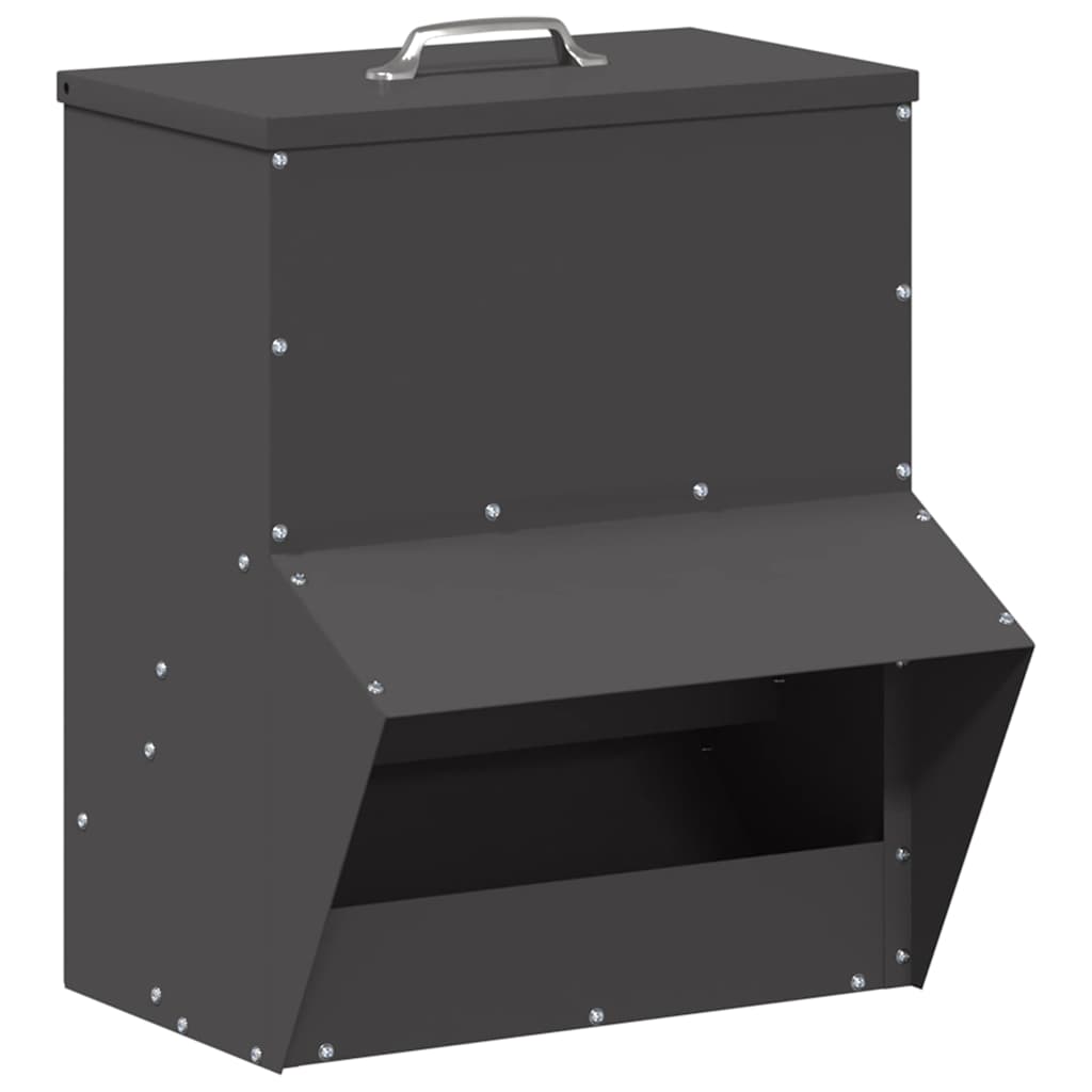 Feeder per pollo Nero 20 x 25 x 35 cm Acciaio laminato a freddo 874693