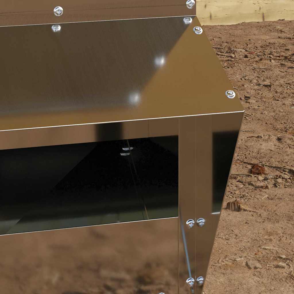 Feeder per pollo Argento 20 x 25 x 35 cm Acciaio zincato 874695