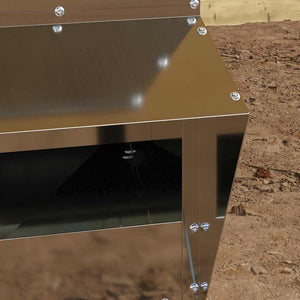 Feeder per pollo Argento 20 x 25 x 35 cm Acciaio zincato 874695