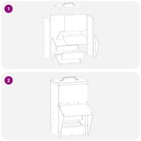 Feeder per pollo Nero 20 x 25 x 35 cm Acciaio laminato a freddo 874696