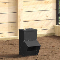 Feeder per pollo Nero 20 x 25 x 35 cm Acciaio laminato a freddo 874696