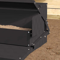 Mangiatore a Pedale per Pollo Nero 50 x 40 x 29 cm 874699