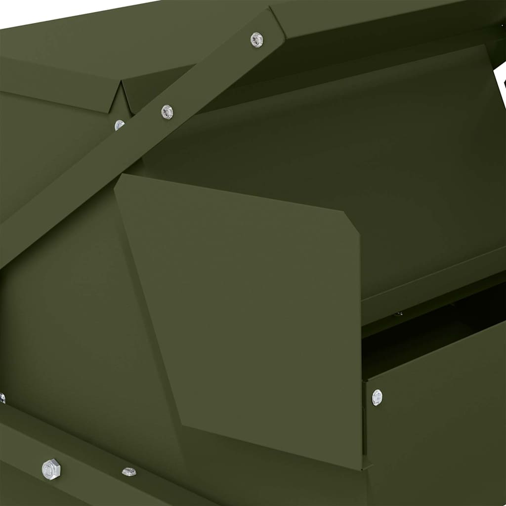 Mangiatore a Pedale per Pollo Verde oliva 50 x 40 x 29 cm 874700