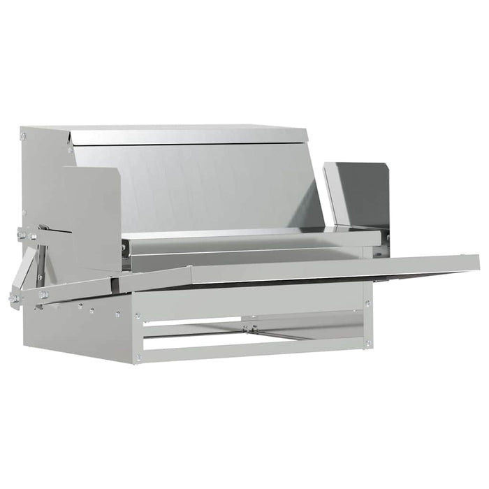 Mangiatore a Pedale per Pollo Argento 50 x 40 x 29 cm 874701