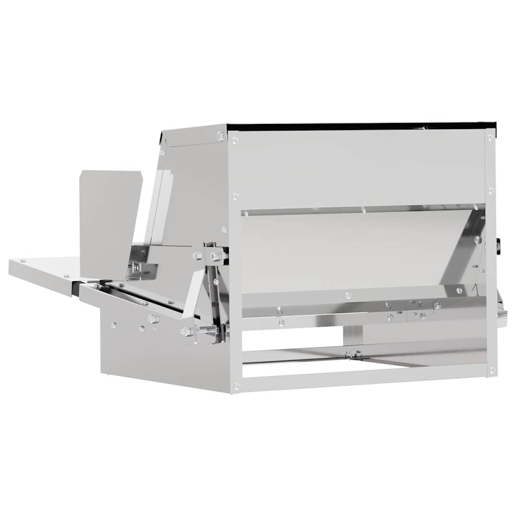 Mangiatore a Pedale per Pollo Argento 50 x 40 x 29 cm 874701
