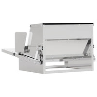 Mangiatore a Pedale per Pollo Argento 50 x 40 x 29 cm 874701