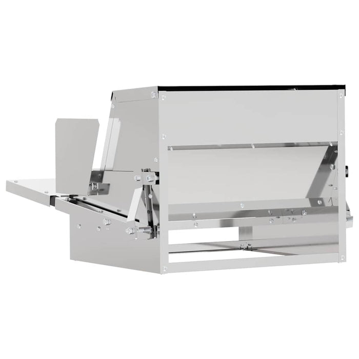 Mangiatore a Pedale per Pollo Argento 50 x 40 x 29 cm 874701