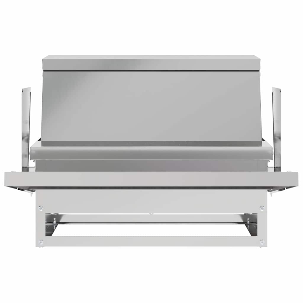 Mangiatore a Pedale per Pollo Argento 50 x 40 x 29 cm 874701