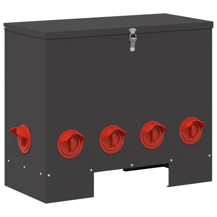 Feeder per pollo 2 pcs Nero 60.5 x 29 x 51 cm 879981