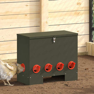 Feeder per pollo 2 pcs Verde oliva 60.5 x 29 x 51 cm 879982