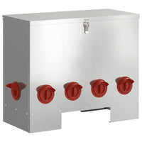 Feeder per pollo 2 pcs Argento 60.5 x 29 x 51 cm 879983