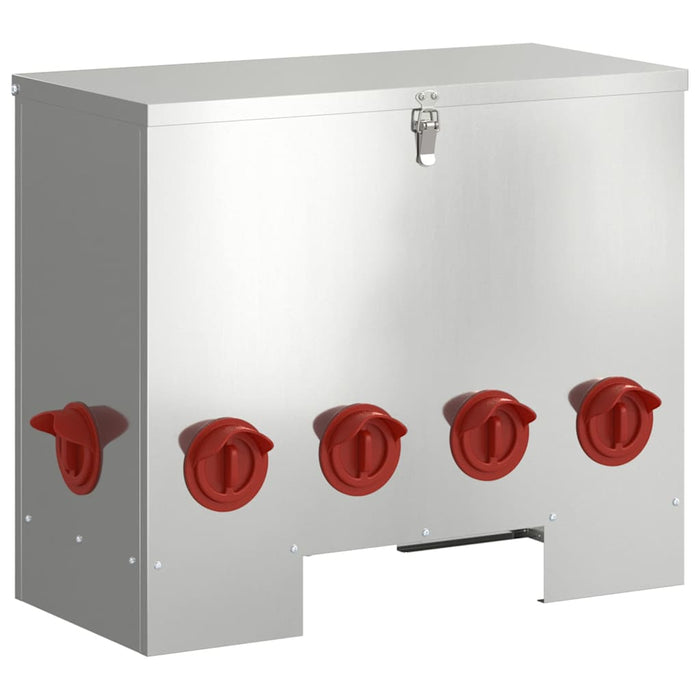 Feeder per pollo 2 pcs Argento 60.5 x 29 x 51 cm 879983