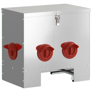 Feeder per pollo 2 pcs Argento 60.5 x 29 x 51 cm 879986