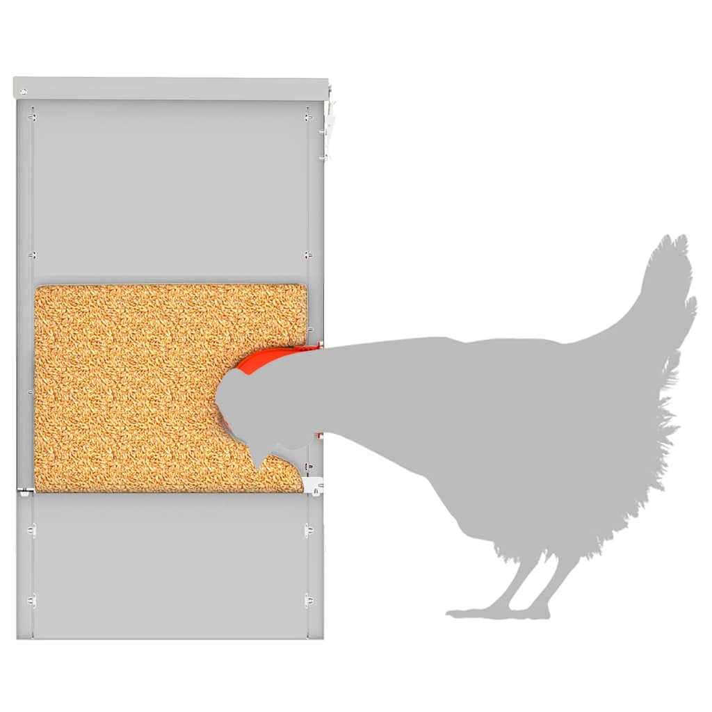 Feeder per pollo 2 pcs Argento 60.5 x 29 x 51 cm 879986