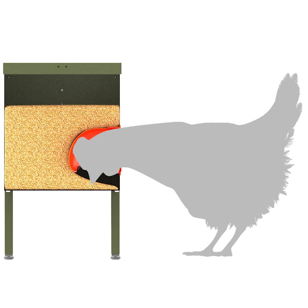 Feeder per pollo 2 pcs Verde oliva 41,5 x 20,5 x 33 cm 879988