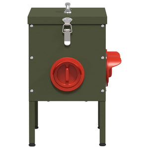 Feeder per pollo 2 pcs Verde oliva 41,5 x 20,5 x 33 cm 879988