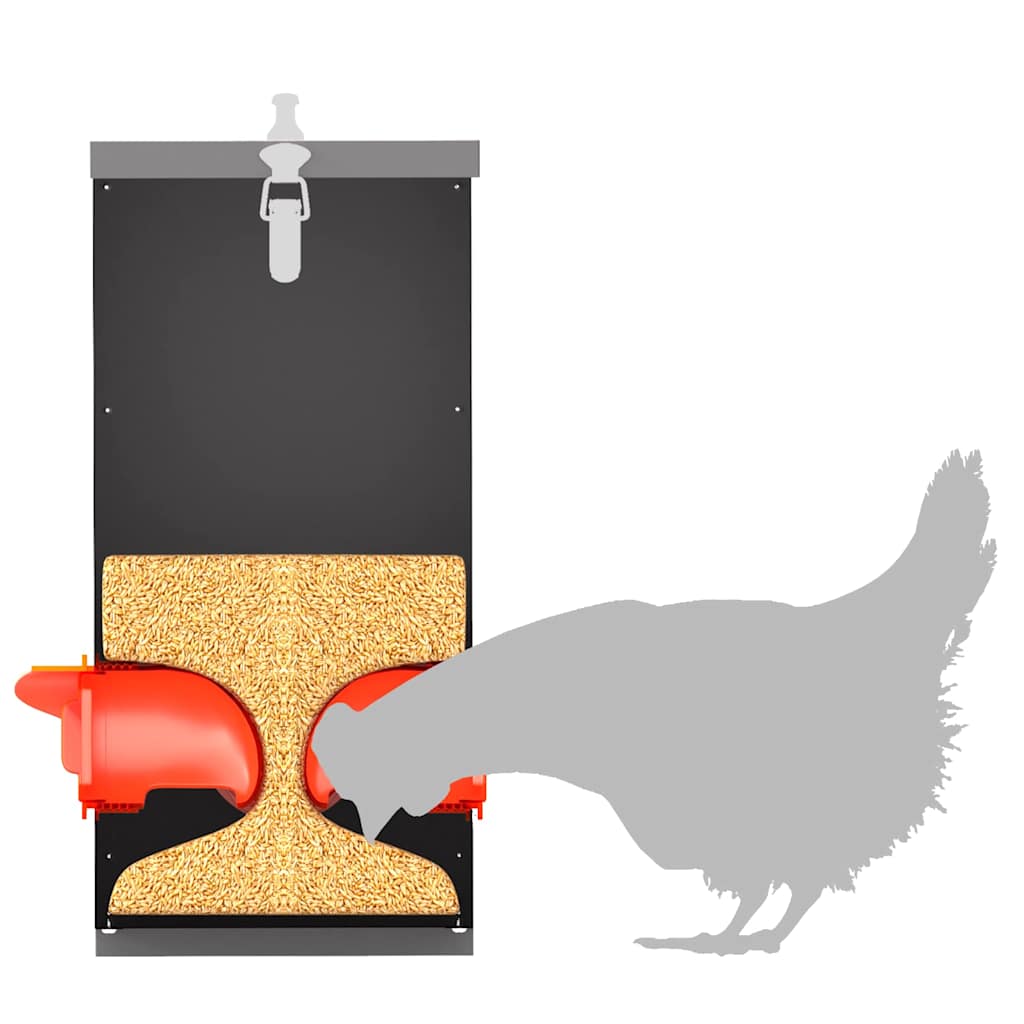 Feeder per pollo 2 pcs Nero 32,5 x 20,5 x 43 cm 879990