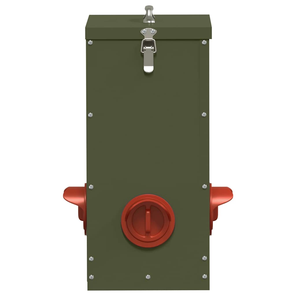 Feeder per pollo 2 pcs Verde oliva 32,5 x 20,5 x 43 cm 879991