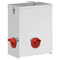 Feeder per pollo 2 pcs Argento 32,5 x 20,5 x 43 cm 879992