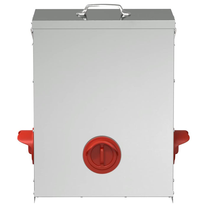 Feeder per pollo 2 pcs Argento 32,5 x 20,5 x 43 cm 879992