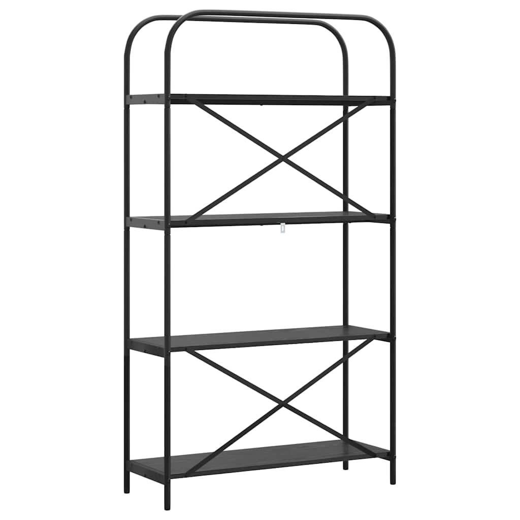 Libreria Rovere nero 80 x 30 x 146 cm Legno multistrato 879839