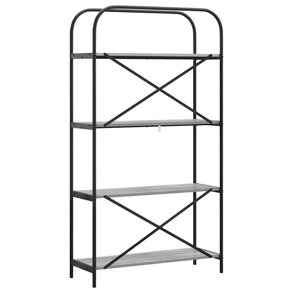 Libreria Grigio sonoma 80 x 30 x 146 cm Legno multistrato 879842