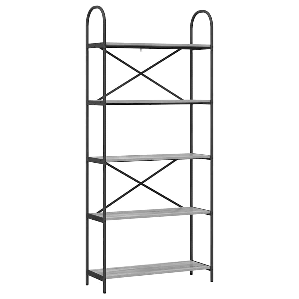 Libreria Grigio sonoma 80 x 30 x 183 cm Legno multistrato 879890