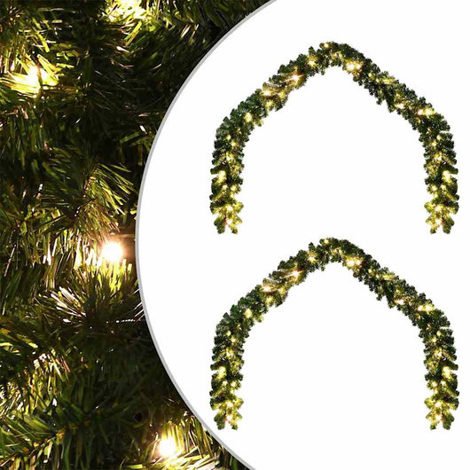 Ghirlanda di Natale-Decorazioni natalizie con 600 LED 2 pcs Verde PVC 355088