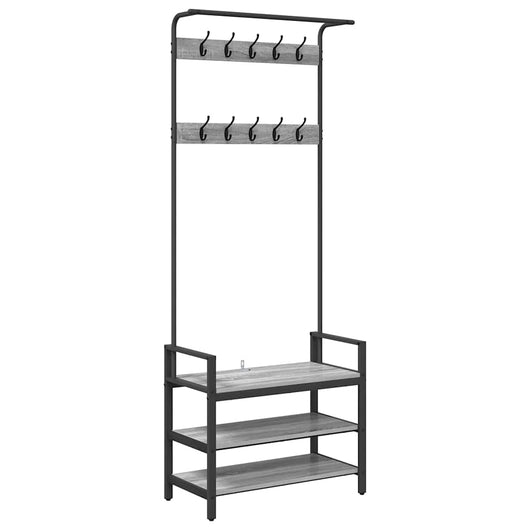 Appendiabiti Grigio sonoma 75 x 34 x 184 cm Legno multistrato 879956