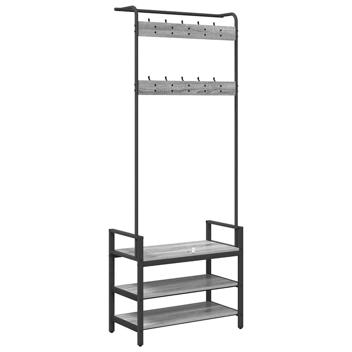 Appendiabiti Grigio sonoma 75 x 34 x 184 cm Legno multistrato 879956