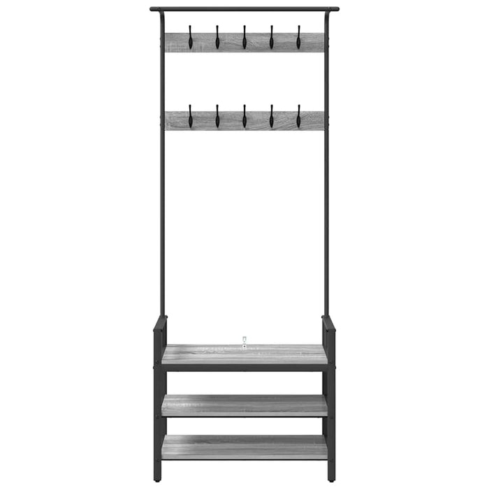 Appendiabiti Grigio sonoma 75 x 34 x 184 cm Legno multistrato 879956
